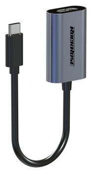 ROCKROSE αντάπτορας Type-C σε HDMI Infinity V, μεταλλικός, γκρι-μαύρο - Cables - Adapters