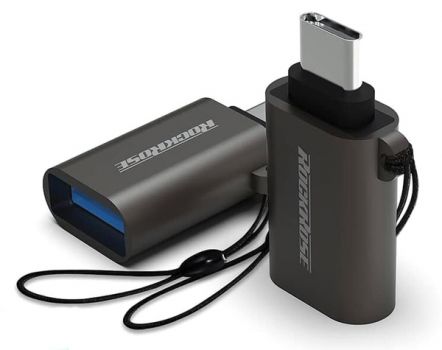 ROCKROSE αντάπτορας USB Type-C σε USB 3.0 Nexus U, 5Gbps, γκρι - Καλώδια