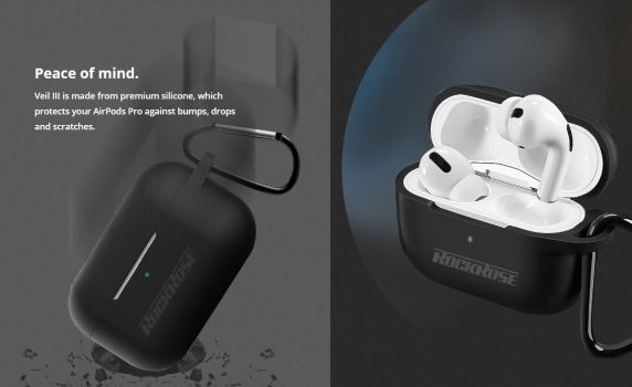 ROCKROSE θήκη προστασίας Veil IIΙ για AirPods Pro, μαύρη - Earphones - Bluetooth