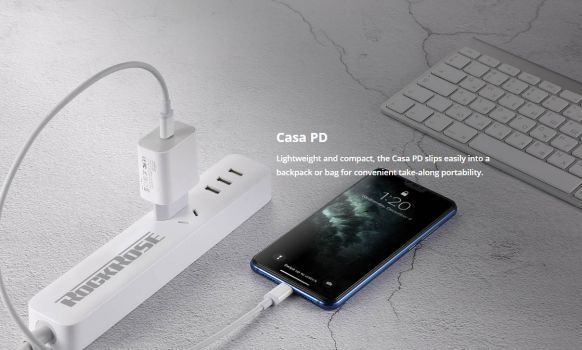 ROCKROSE φορτιστής τοίχου Casa PD Neo, USB Type-C, 3A 20W PD, λευκός - Φορτιστές κινητών