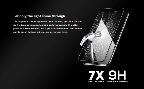 ROCKROSE Tempered Glass 2.5D Sapphire για iPhone 11 Pro/X/XS, privacy - Tempered Glass