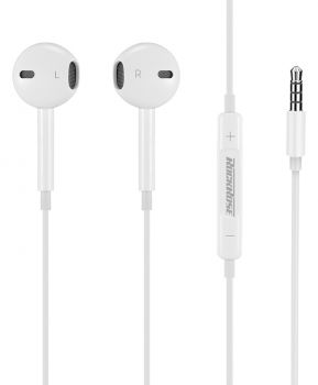 ROCKROSE earphones με μικρόφωνο Solo MC, 3.5mm, 1.2m, λευκά - Earphones - Bluetooth