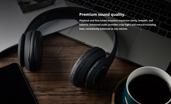 ROCKROSE headphones RRWE06, wireless & wired, BT 5.0, μαύρα - Earphones - Bluetooth