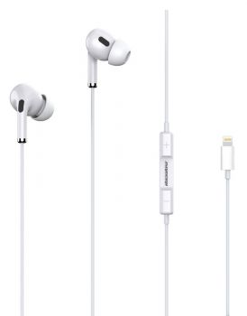 ROCKROSE earphones με μικρόφωνο Solo LT Neo, Lightning, 1.2m, λευκά - Earphones - Bluetooth