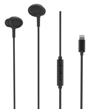 ROCKROSE earphones με μικρόφωνο Siren LT, Lightning, 1.2m, μαύρα - Earphones - Bluetooth