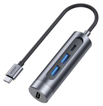 JOYROOM docking station S-H113, 2x USB, HDMI, USB-C, γκρι - Περιφερειακά PC