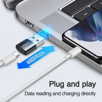 JOYROOM αντάπτορας USB σε USB Type-C S-H152, μαύρος, 2τμχ - Cables - Adapters