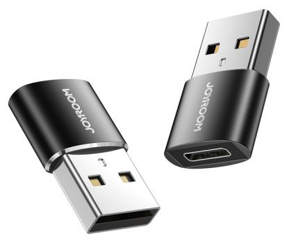 JOYROOM αντάπτορας USB σε USB Type-C S-H152, μαύρος, 2τμχ - Cables - Adapters