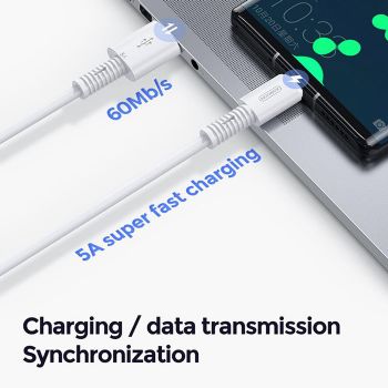 JOYROOM καλώδιο USB σε USB Type-C Thread Series S-M406, 5A, 1m, μαύρο - Καλώδια