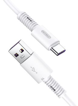 JOYROOM καλώδιο USB σε USB Type-C Thread Series S-M406, 5A, 1m, λευκό - Καλώδια