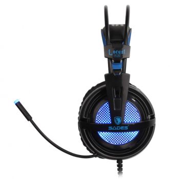 SADES Gaming Headset Locust Plus, USB, 7.1CH με 40mm ακουστικά - Περιφερειακά PC