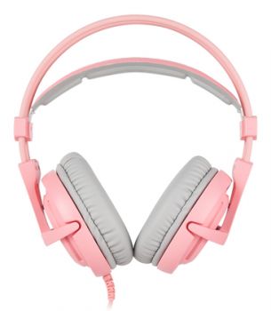 SADES Gaming Headset A6, multiplatform, USB, LED, ροζ - Περιφερειακά PC