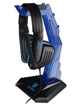 SADES Stand Wolfbone D1 για headset, μπλε - Περιφερειακά PC