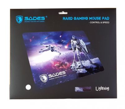 SADES Gaming Mouse Pad Lightning, Low Friction, Rubber base, 350 x 260mm - Περιφερειακά PC