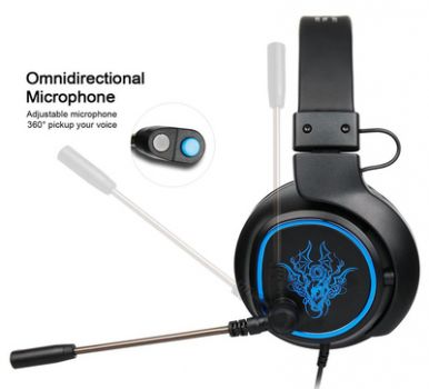 SADES gaming headset SA-R6, USB, 50mm, 7.1CH, LED, μαύρο - Περιφερειακά PC