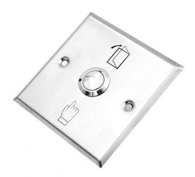 SECUKEY Χωνευτό μπουτόν SCK-CBUTTON2, 3Α, ασημί - Συστήματα Ασφαλείας