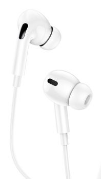 USAMS earphones με μικρόφωνο EP-41, Lightning, 10mm, 1.2m, λευκά - Earphones - Bluetooth