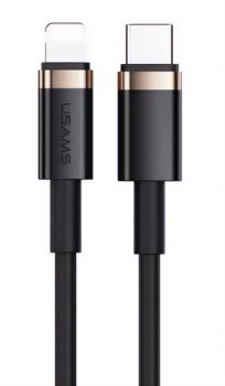 USAMS Καλώδιο USB Type-C To Lightning U63, 20W, 1.2m, μαύρο - Καλώδια