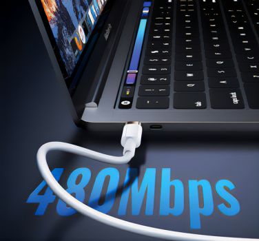 USAMS καλώδιο USB Type-C σε Lightning U63, 20W, 2m, μαύρο - Καλώδια