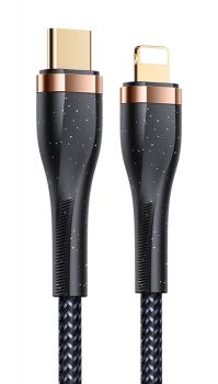 USAMS καλώδιο Lightning σε USB-C SJ489, 20W PD, 1.2m, μαύρο - Cables