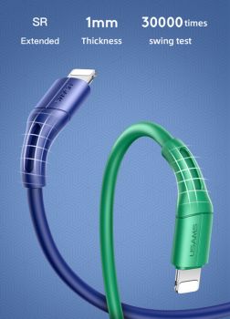 USAMS καλώδιο USB σε Lightning U68, 2A, 1m, μαύρο - Cables