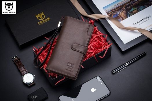 Bull Captain® Δερμάτινο πορτοφόλι SNB-028 Καφέ - Bags - Wallets