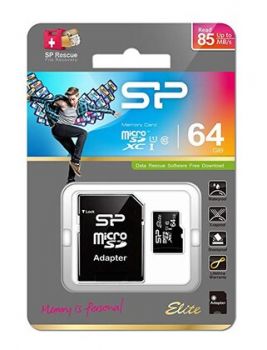 SILICON POWER κάρτα μνήμης MicroSDXC USH-1, 64GB, Class 10 - Περιφερειακά PC