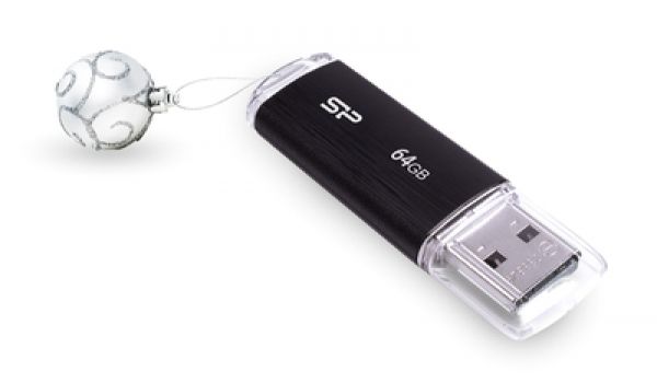 SILICON POWER USB Flash Drive Ultima U02, 64GB, USB 2.0, μαύρο - Περιφερειακά PC