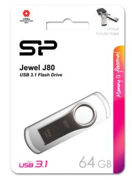 SILICON POWER USB Flash Drive Jewel 80, 64GB, USB 3.1, Titanium - Περιφερειακά PC
