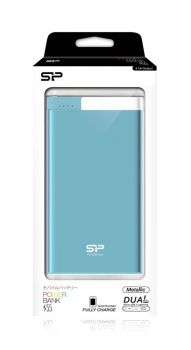 SILICON POWER Power Bank S105 10000mAh, USB, Micro/Lightning Input, μπλε - Power Bank