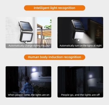 SUPFIRE LED ηλιακός προβολέας FF1-A, αισθητήρα κίνησης, 11W, 8000K, IP65 - Lighting