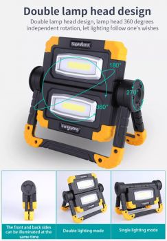 SUPFIRE προβολέας εργασίας G7-S, με ρυθμιζόμενη βάση, 2000Lm, 2x 10W COB - Lighting