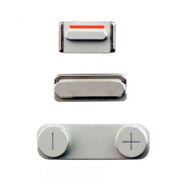 Πλαϊνά πλήκτρα για iPhone 5G, White - Spare parts