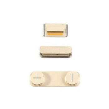 Πλαϊνά πλήκτρα για iPhone 5s, Gold - Spare parts