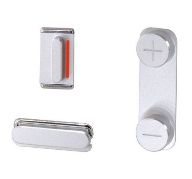 Πλαϊνά πλήκτρα για iPhone 5s, White - Spare parts