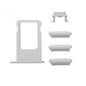 Πλαϊνά πλήκτρα και Βάση Sim για iPhone 7, Silver - Spare parts