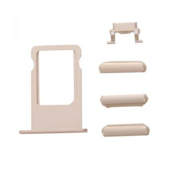 Πλαϊνά πλήκτρα και Βάση Sim για iPhone 7 Plus, Gold - Spare parts