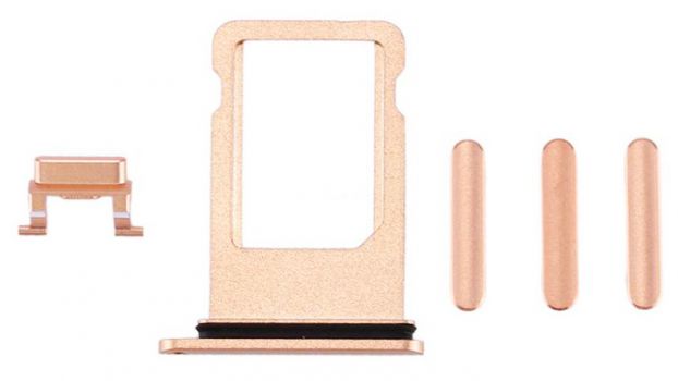 Υποδοχή κάρτας SIM και Side Button για iPhone 8, χρυσό - Spare parts
