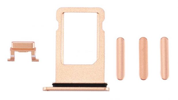 Υποδοχή κάρτας SIM και Side Button για iPhone 8 Plus, χρυσό - Spare parts
