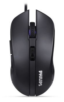 PHILIPS ενσύρματο gaming ποντίκι SPK9313, 2400DPI, 6 πλήκτρα, μαύρο - Περιφερειακά PC