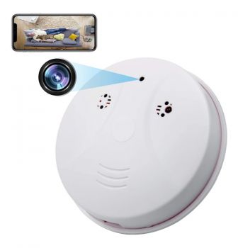 Κρυφή κάμερα τύπου ανιχνευτή καπνού SPY-014, Full HD, Wi-Fi, λευκή - Security systems