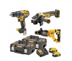 Dewalt DCK327P2T Σετ Δραπανοκατσάβιδο, Γωνιακός Τροχός &amp; Πιστολέτο 18V XR 2x5Ah - Set Cordless Tools