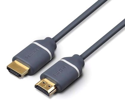 PHILIPS καλώδιο HDMI 2.0 SWV5650G, 4K 3D, copper, γκρι, 5m - Cables - Adapters