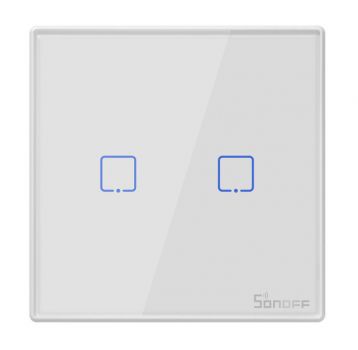 SONOFF smart διακόπτης T2EU2C-RF 433MHz, αφής, διπλός, λευκός - Electrical equipment