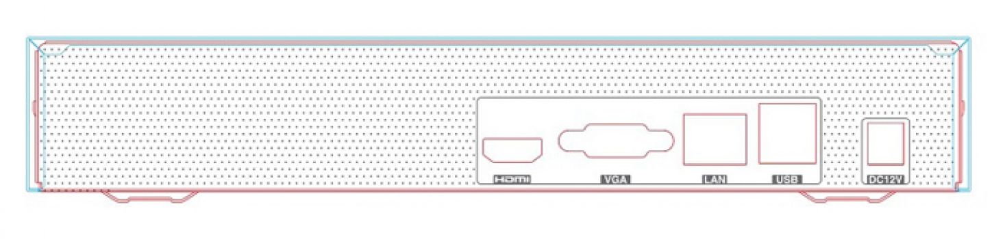 TVT NVR καταγραφικό TD-3104B1, H.265, 4 κανάλια - Security systems