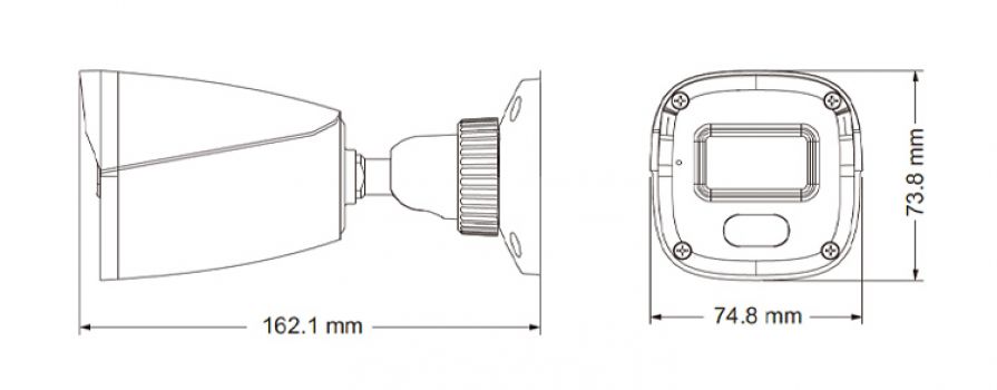 TVT IP κάμερα TD-9421S3BL, 2.8mm, 2MP, IP67, PoE - Security systems