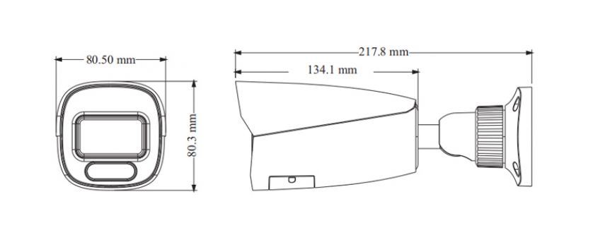 TVT IP κάμερα TD-9422C1, full color, 2.8mm, 2MP, IP67, PoE - Security systems