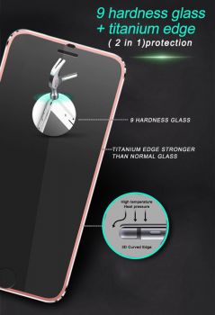 POWERTECH Tempered Glass 3D Full Face για iPhone 6 Plus, titanium, Black - Tempered Glass