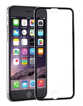 POWERTECH Tempered Glass 3D Full Face, iPhone 7/8 Plus, titanium, Black - Tempered Glass