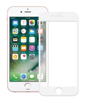 POWERTECH Tempered Glass 5D Full Glue για iPhone 8, White - Tempered Glass